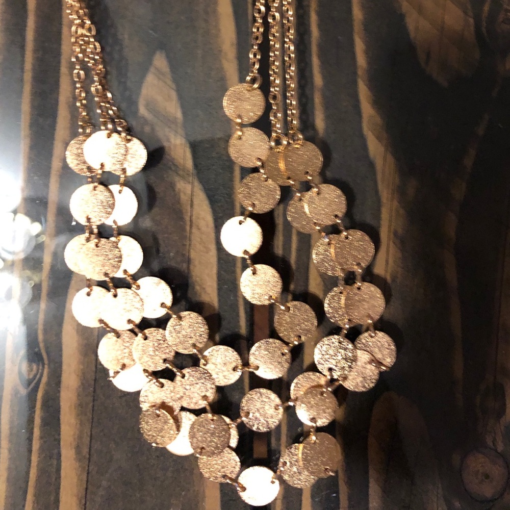 necklace, gold coin